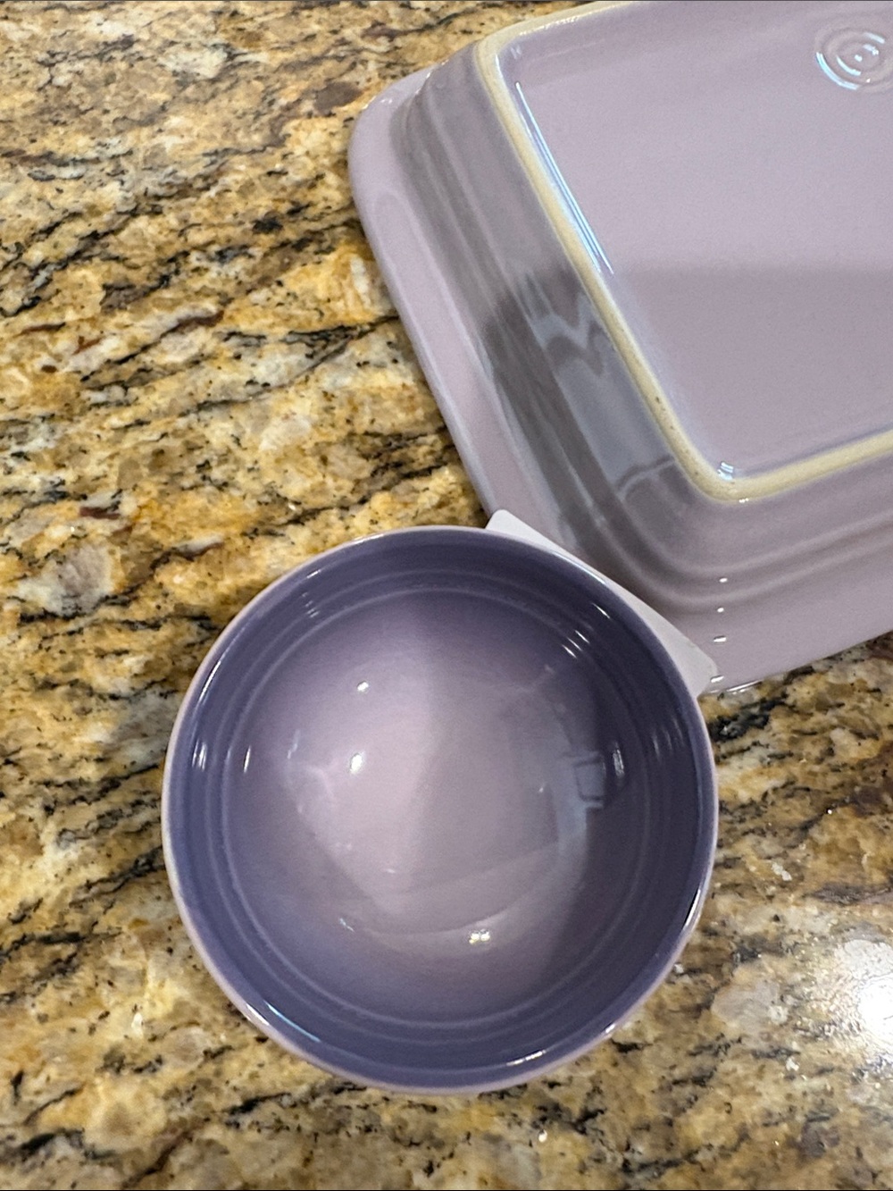 Le Creuset Rectangular Serving Platter with Pinch Bowl, Blue Bell Purple - Picture 11 of 16